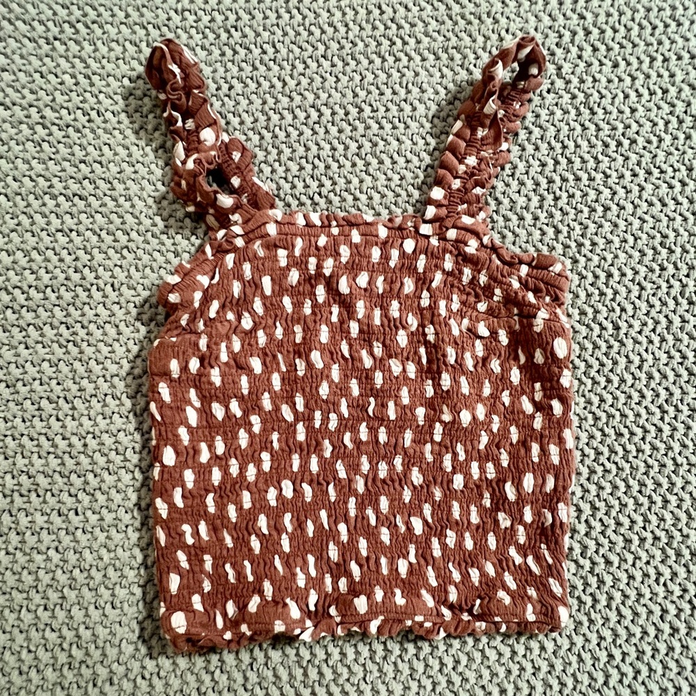Women’s Abercrombie & Fitch Smocked Cropped Tank Top